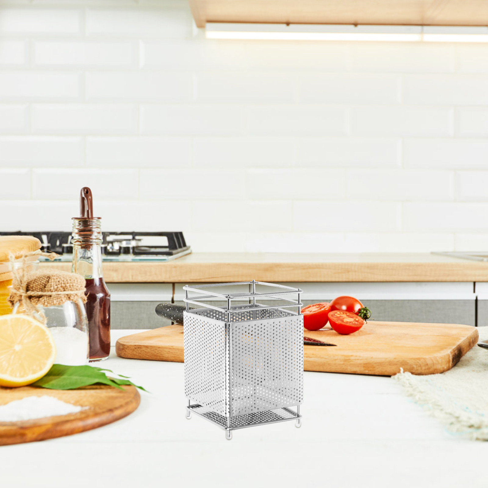 Kitchen Utensil Holder - حامل أدوات المائدة المعلق من الستانلس