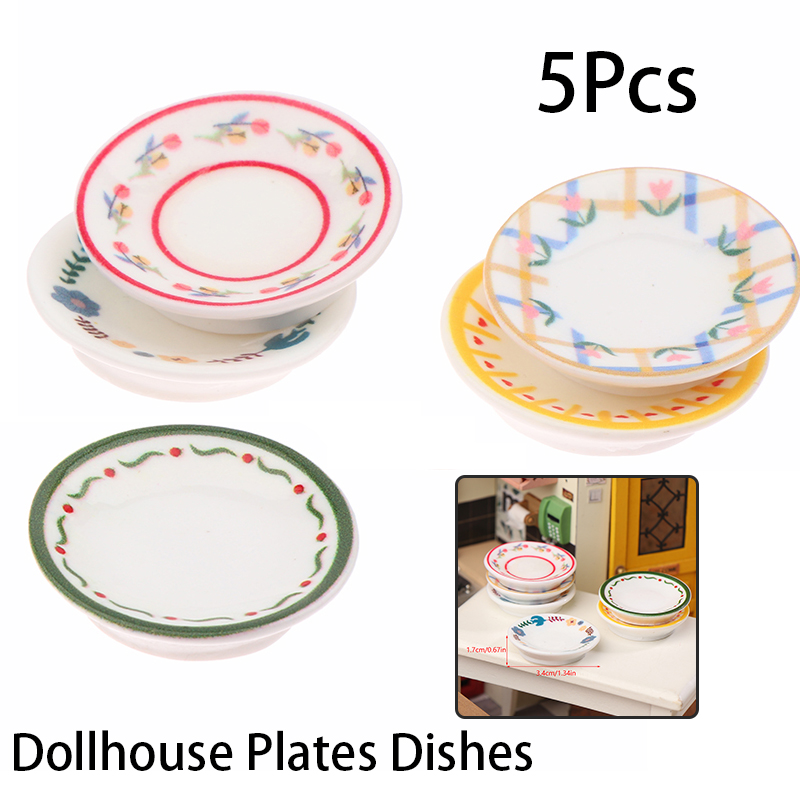 Kitchen Gadgets Best - 5 قطعة 1/12 دمية أطباق صغيرة