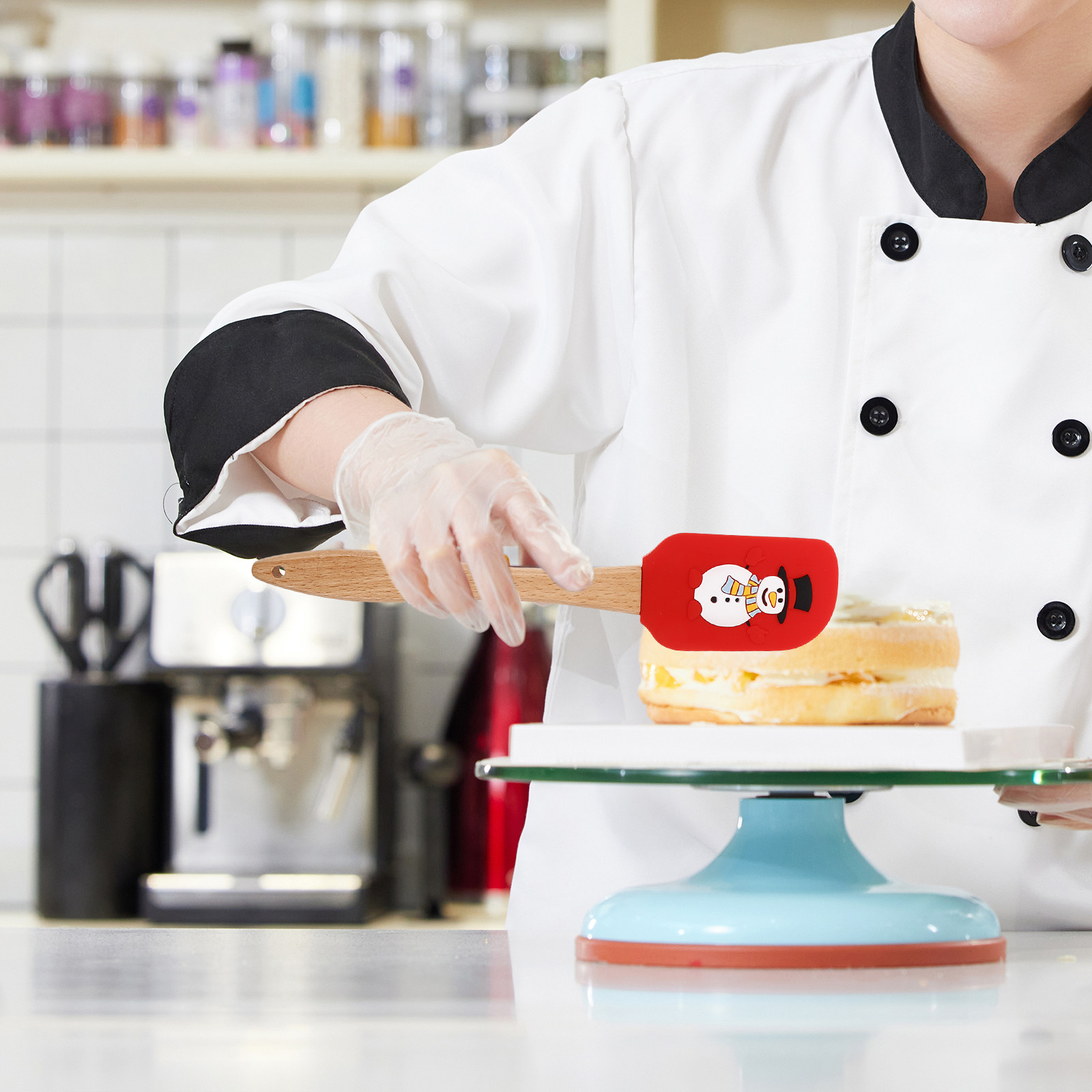 Kitchen Gadgets Xmas - مجموعة من 3 قطع ملاعق سيليكون
