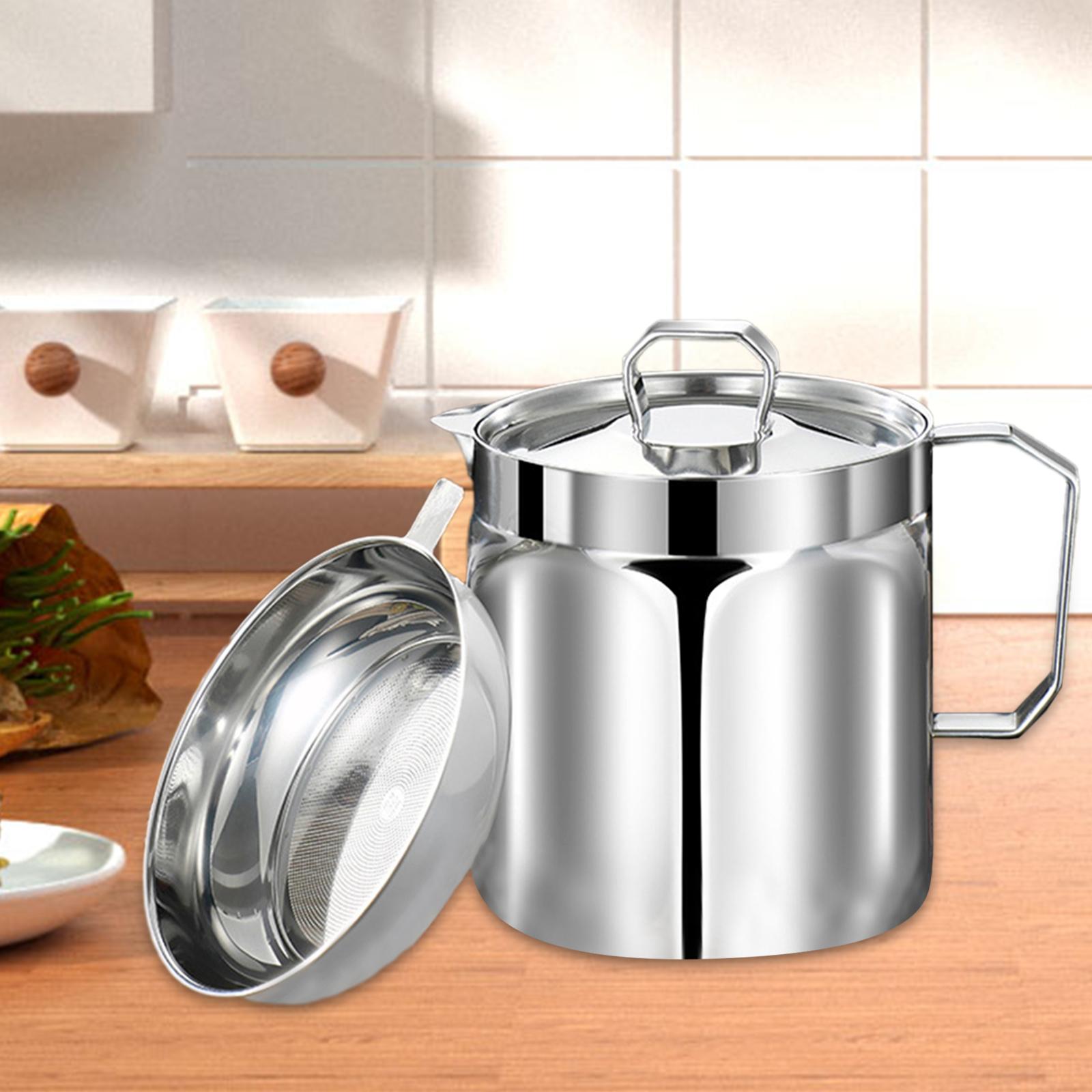 Kitchen Gadgets Store - وعاء تخزين زيت الطهي مع فاصل