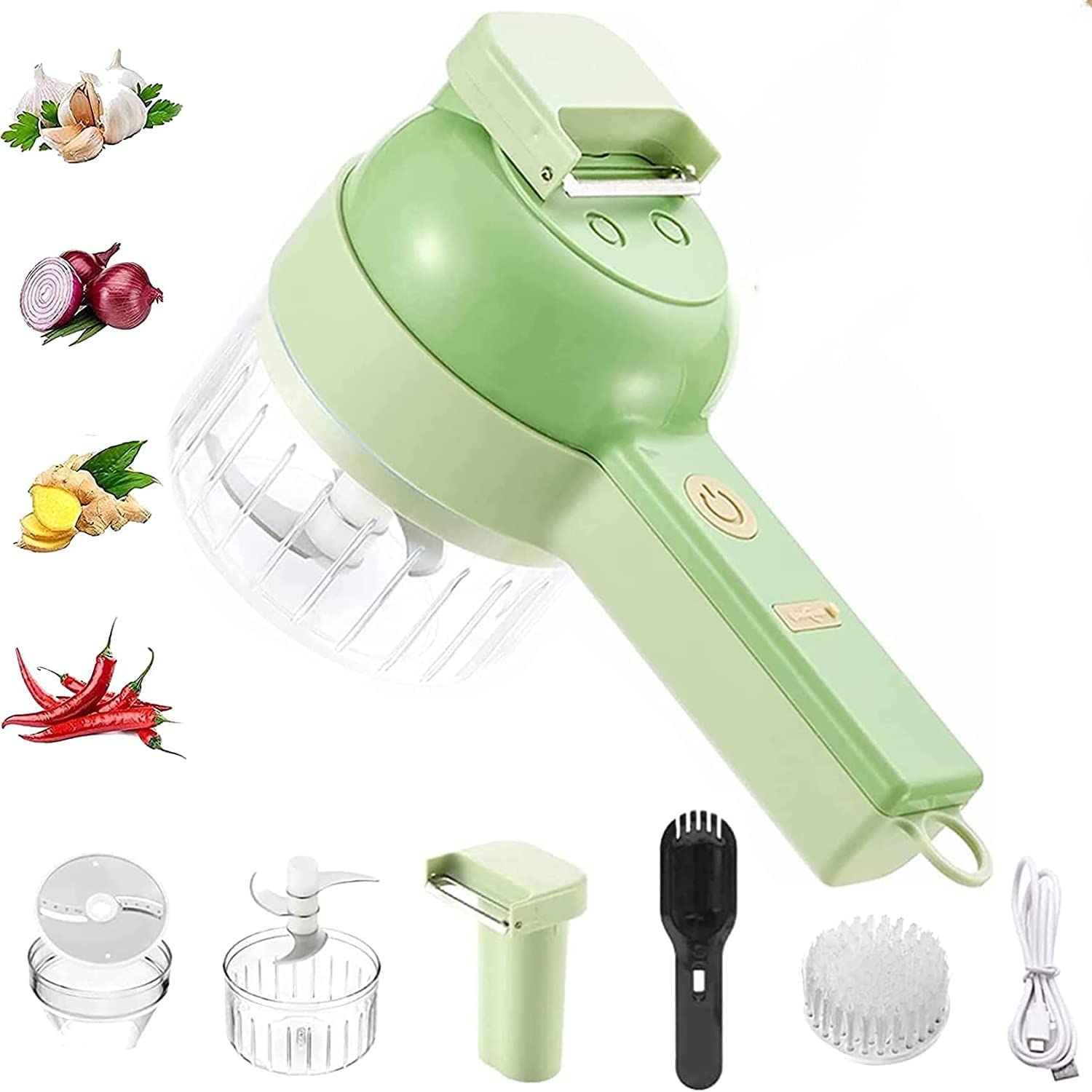 Kitchen Gadgets Machine - قطاعة الخضروات الكهربائية 4 في 1،