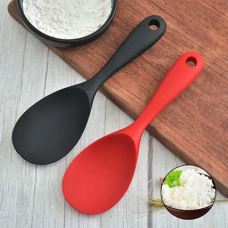 Kitchen Gadgets On Sale - معلقة سيليكون ملعقة أرز مغرفة المطبخ