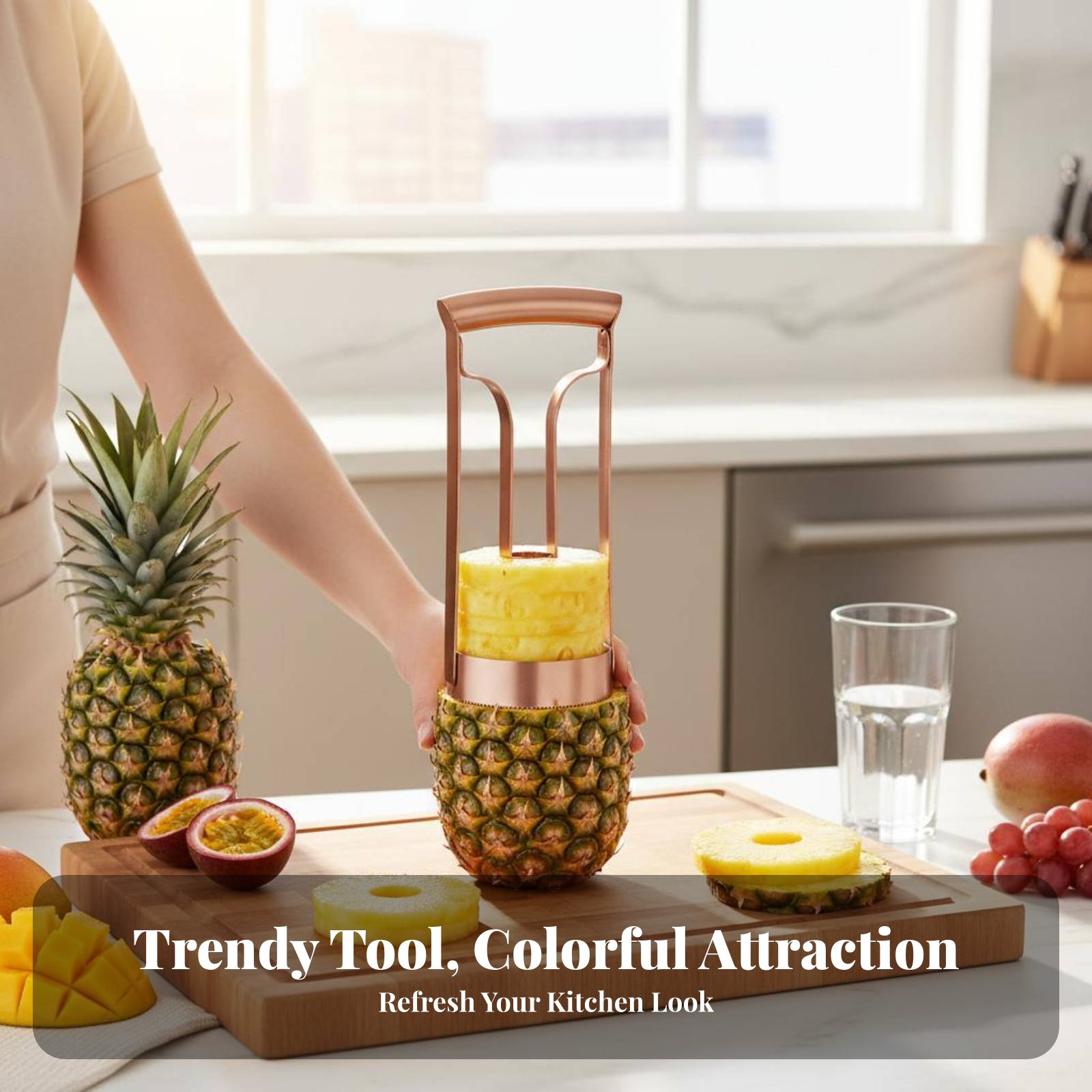 قطاعة أناناس من الفولاذ المقاو - مراجعة Kitchen Gadgets Tools وسعره