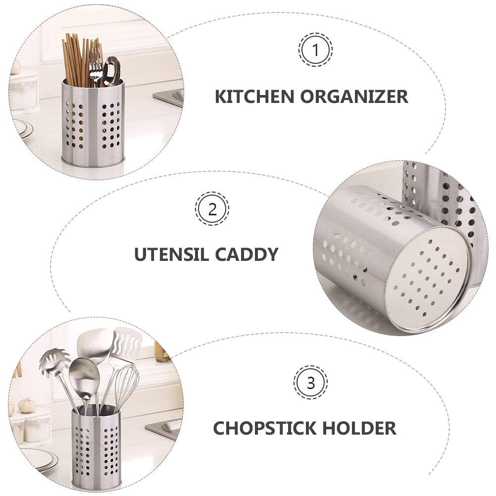 حامل عيدان الطعام من الفولاذ ا - مراجعة Kitchen Utensil Holder وسعره
