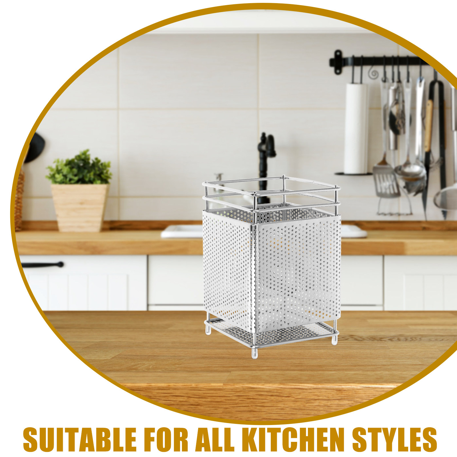حامل أدوات المائدة المعلق من ا - مراجعة Kitchen Utensil Holder وسعره