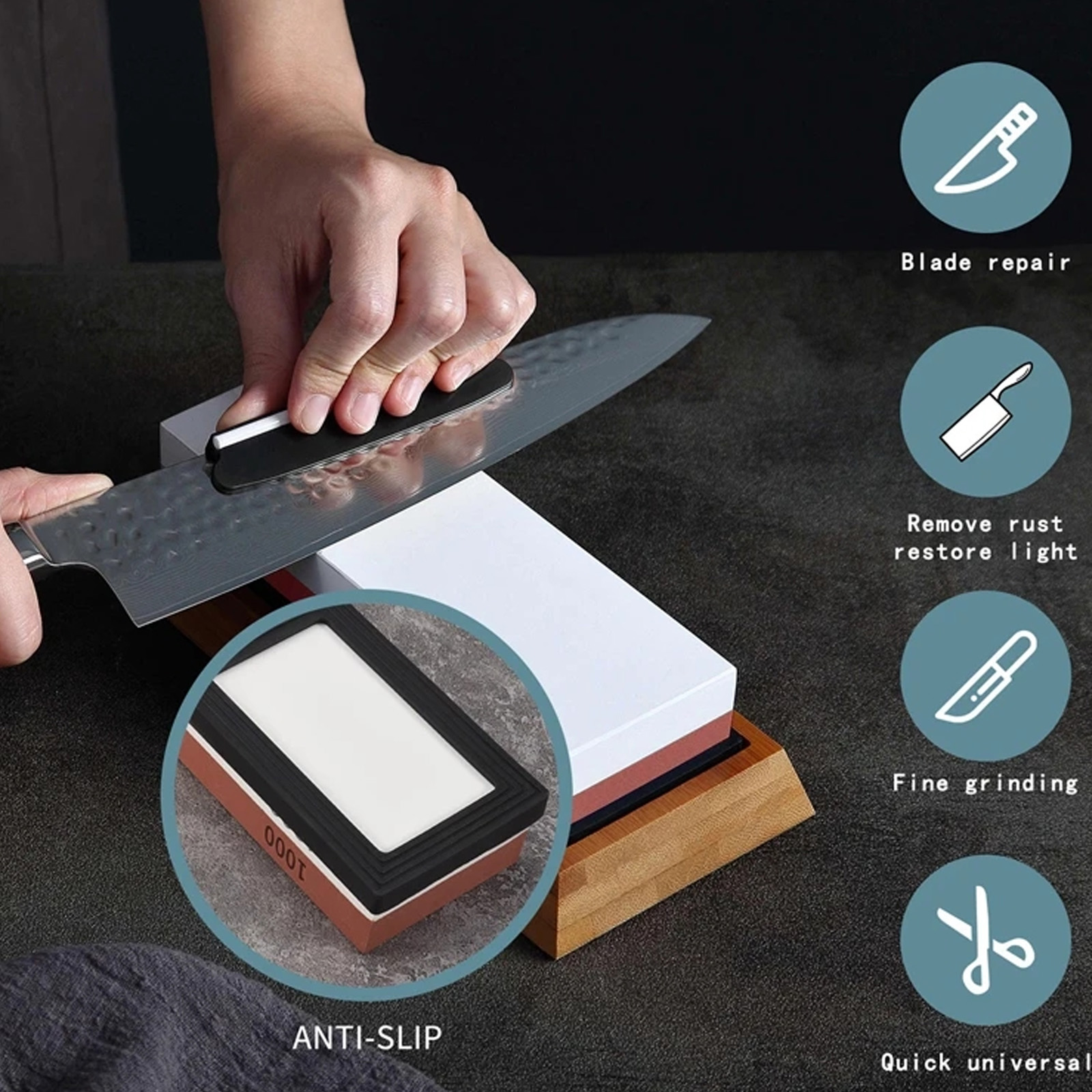 المشحذ شحذ الحجارة المهنية سكي - مراجعة Knife Sharpener وسعره