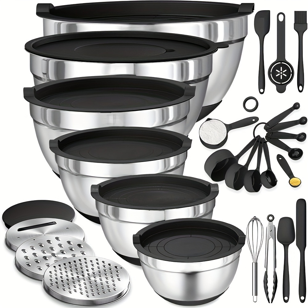 17 قطعة، مجموعة أوعية خلط من ا - مراجعة Kitchen Gadgets Set وسعره