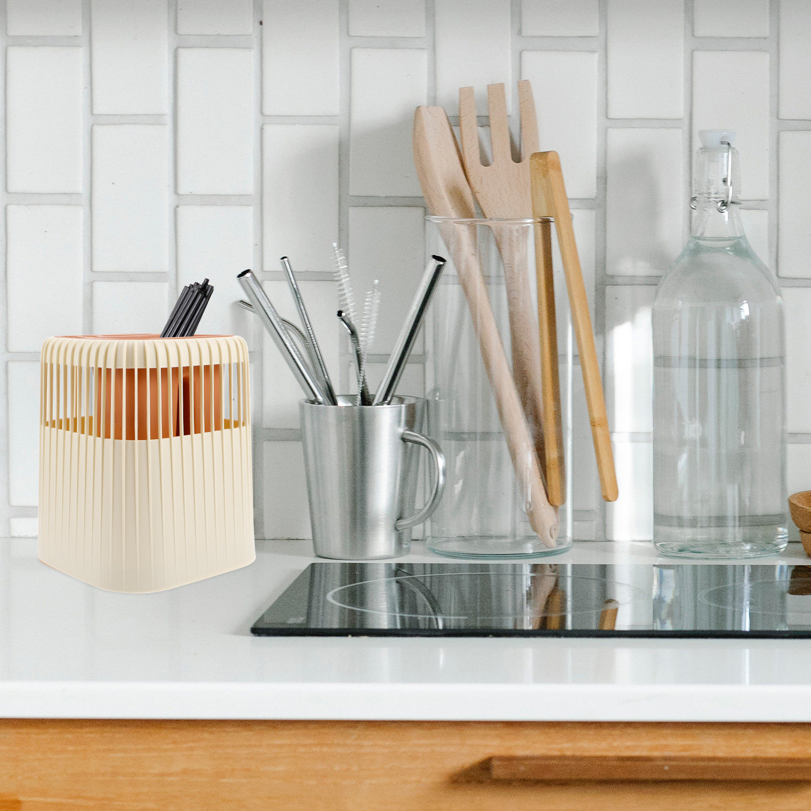 رف تجفيف أدوات المطبخ، حامل أد - مراجعة Kitchen Utensil Holder وسعره