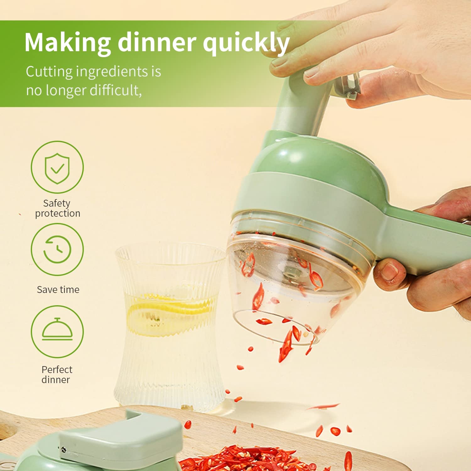 قطاعة الخضروات الكهربائية 4 في - مراجعة Kitchen Gadgets Machine وسعره