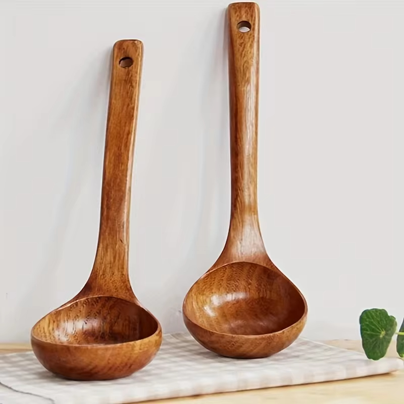 1 قطعة ملعقة طبخ خشبية غير لاص - مراجعة Kitchen Gadgets On Sale وسعره